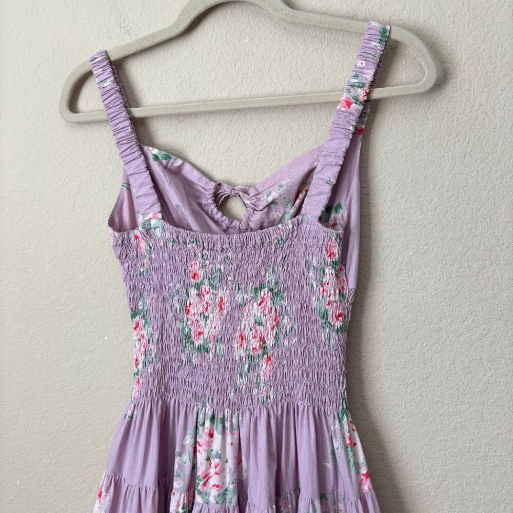 CB Positano Handmade in Italy Boho Floral Print Cotton Tiered Midi Dress - Picture 11 of 12
